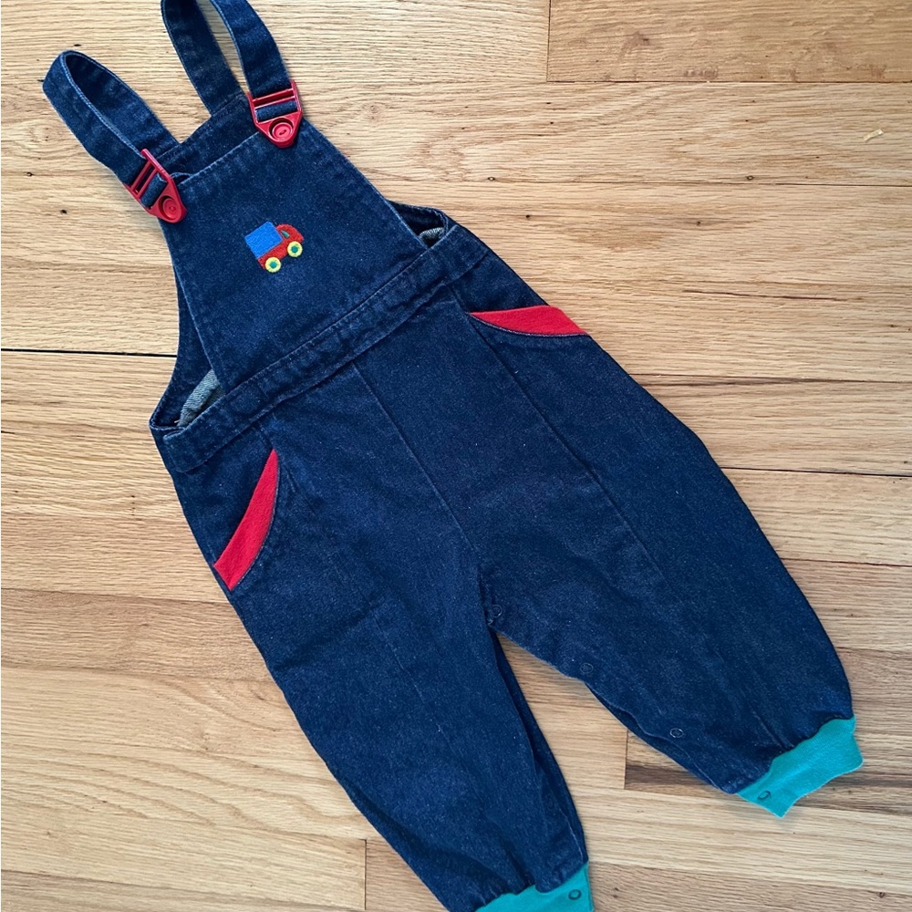 Vintage McKids Sears 80s/90s Denim overalls with embroidered truck